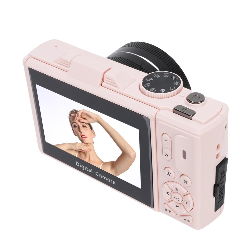 Yoidesu 5K Digital Camera 75MP WiFi 18X Zoom Camera with 3.0 Inch 180 Flip Screen 52mm Wide Angle Lens Macro Lens LED Fill Light 32GB Card for Vlogging Photography