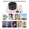 Yoidesu 5K Digital Camera 75MP WiFi 18X Zoom Camera with 3.0 Inch 180 Flip Screen 52mm Wide Angle Lens Macro Lens LED Fill Light 32GB Card for Vlogging Photography view 2