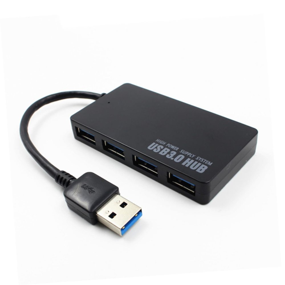 FUNNETOYU Ports USB Hub Splitter Black High Speed Data Transfer for Tablets Smartphones for Office Home Travel Use