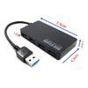 FUNNETOYU Ports USB Hub Splitter Black High Speed Data Transfer for Tablets Smartphones for Office Home Travel Use view 2