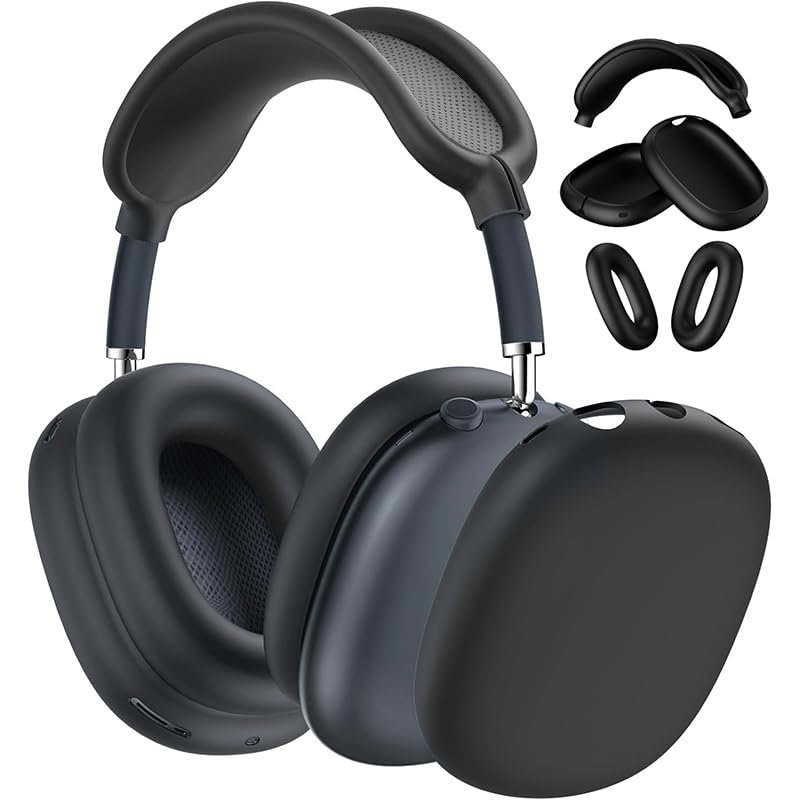 Silicone Case Cover for AirPods Max Headphones 3 in 1 Anti Scratch Soft Silicone Ear Cups Cover and Headband Case Protector Accessories for Apple AirPods Max Ear Cups Covers
