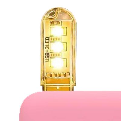 Compact Glow Light | Warm Light for Bedroom - Low Wattage Room, Miniss Ambient Lamp, Flexible USB Reading, Night for Bathroom Car Nursery Kitchen