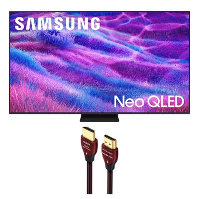 Samsung QN55QN80FAFXZA 55 Inch Neo QLED QN80F Series Supreme UHD 4K TV with a WireLogic Ruby 8ft Ultra High Speed 4K-8K-10K HDMI Cable (2025)