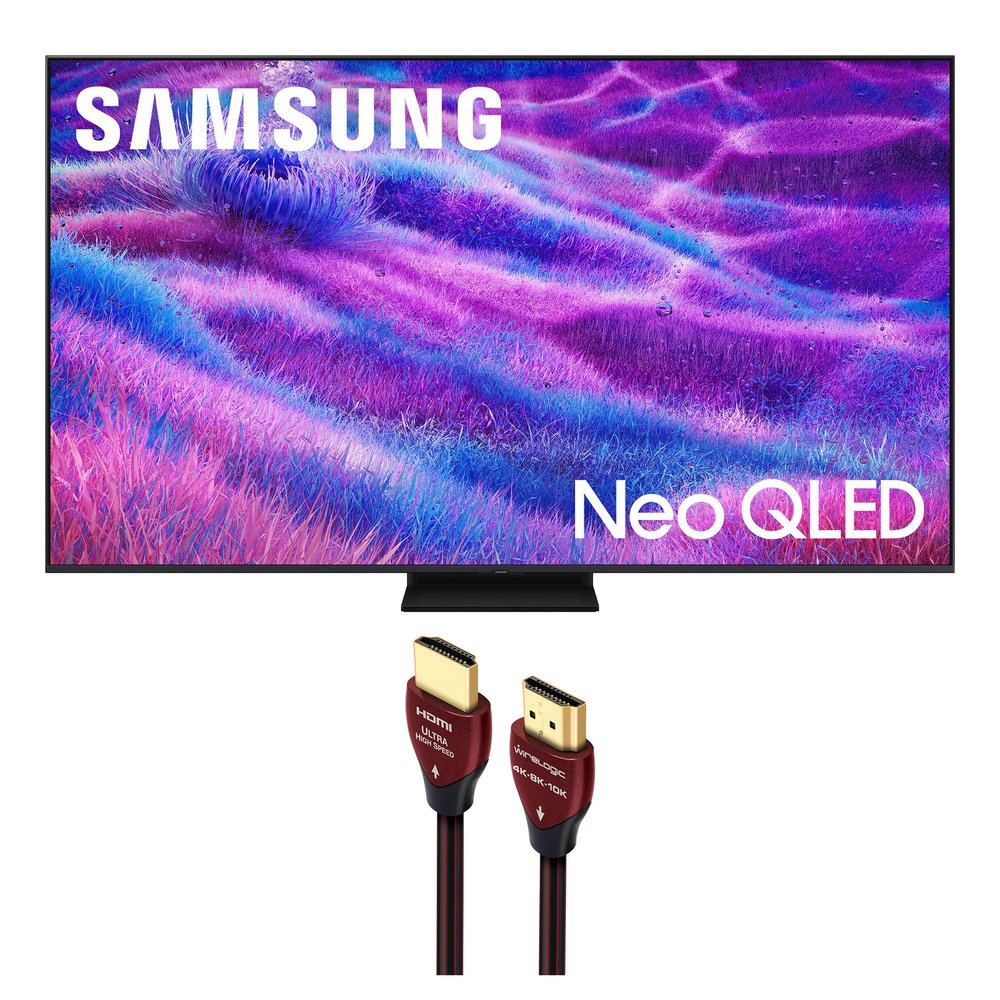 Samsung QN55QN80FAFXZA 55 Inch Neo QLED QN80F Series Supreme UHD 4K TV with a WireLogic Ruby 8ft Ultra High Speed 4K-8K-10K HDMI Cable (2025)