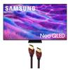Samsung QN55QN80FAFXZA 55 Inch Neo QLED QN80F Series Supreme UHD 4K TV with a WireLogic Ruby 8ft Ultra High Speed 4K-8K-10K HDMI Cable (2025) view 1