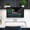 BELLIFFY Acrylic Monitor Stand Clear Heightening Rack for Home Office School Compact Design for Improved Ergonomics Supports All Monitor Enhances Desktop Aesthetics view 2