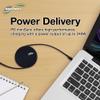 BoxWave Cable Compatible with Pinnaco OS7071 eReader (6 in) - PD miniSync (240W), Retractable PD 240W Portable USB Type-C Cable - Jet Black view 4