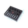 Abaodam External Sound Card Lighting Effects Professional DJ Mixer for Live Streaming and Recording Compatible Mobile and Computer view 2