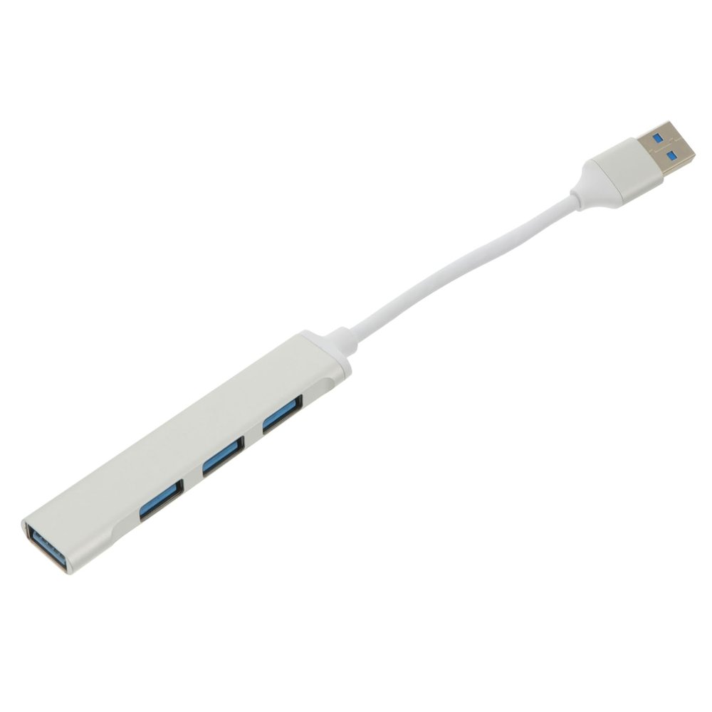 FELTECHELECTR 1Pc Portable Hub Port Aluminium Alloy Data Splitter for Laptops Compatible with USB Devices Like Hard Drives Cameras Easy to Use Store Finish