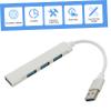 FELTECHELECTR 1Pc Portable Hub Port Aluminium Alloy Data Splitter for Laptops Compatible with USB Devices Like Hard Drives Cameras Easy to Use Store Finish view 3
