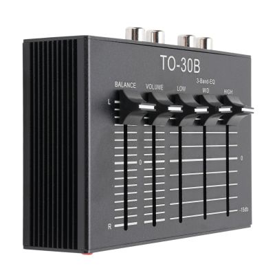 CUIFATI 2 Channel Digital Sound Equalizer, Phono Preamp Pro Preamplifier with Left Right Channel Balance, Volume Control, 3 Band Equalization, HiFi, Isolated Power Supply