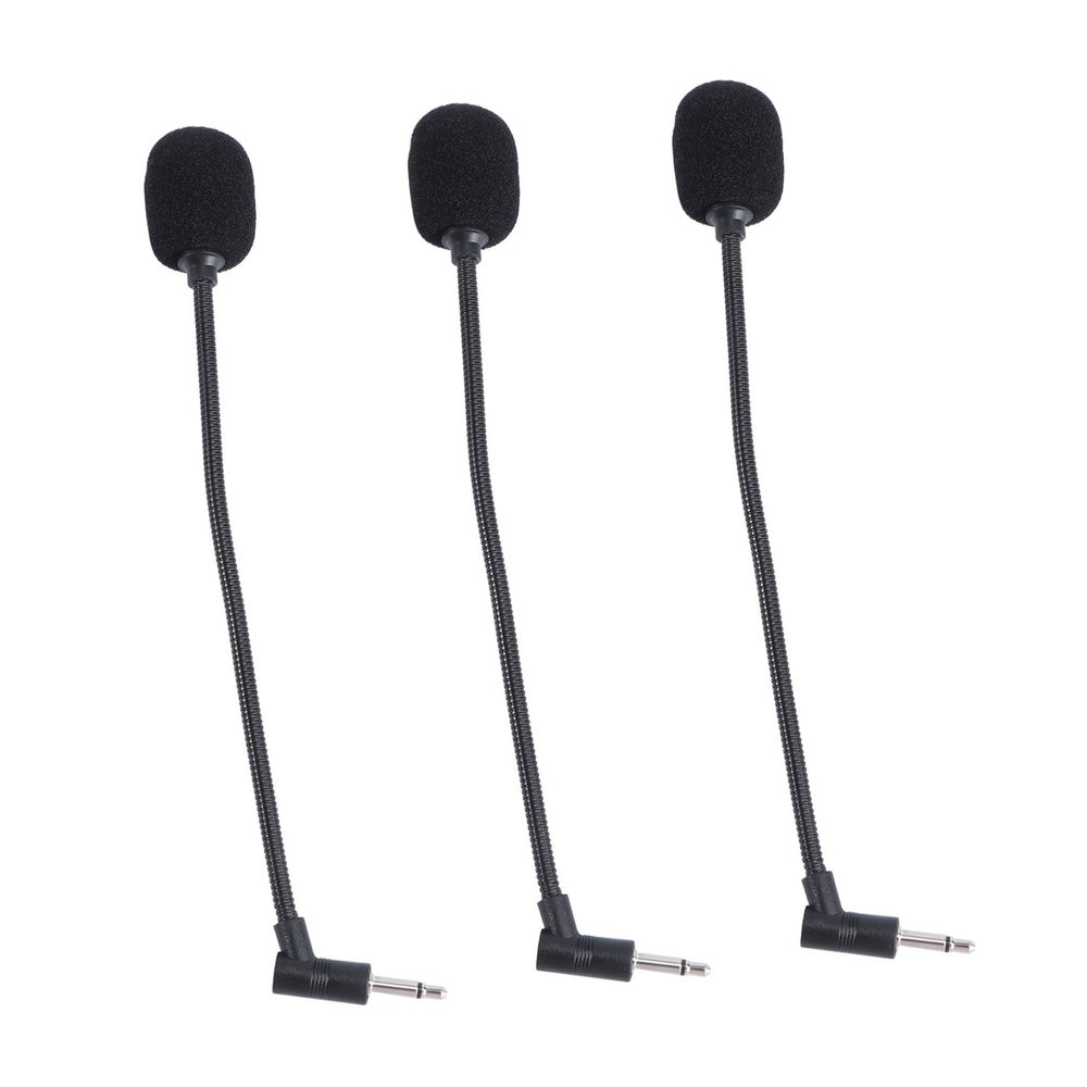 SHOWERORO 3pcs Straight Cutting Microphone for Computer Phones Small Portable Made of Plastic Sponge Metal Safe for Speaker Mobile Phone Tablet