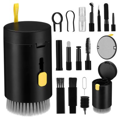 PHENOFICE 1Set Electronic Device Cleaning Kit Earphone Keyboard Brush for Laptops Cameras Phones Portable Storage Case for Cleaning of Electronics