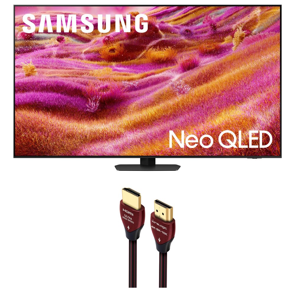 Samsung QN55QN90FAFXZA 55 Inch Neo QLED 4K QN90F Vision AI Smart TV with a WireLogic Ruby 8ft Ultra High Speed 4K-8K-10K HDMI Cable (2025)