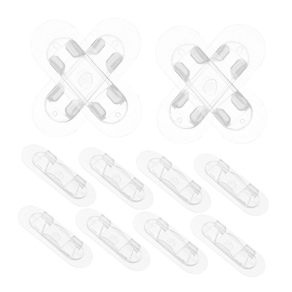 Cabilock 30pcs Self Adhesive Cable Organizer Clips Clear Wire Holders for Home Office Wall Cord Management for USB Charging Appliance Wires