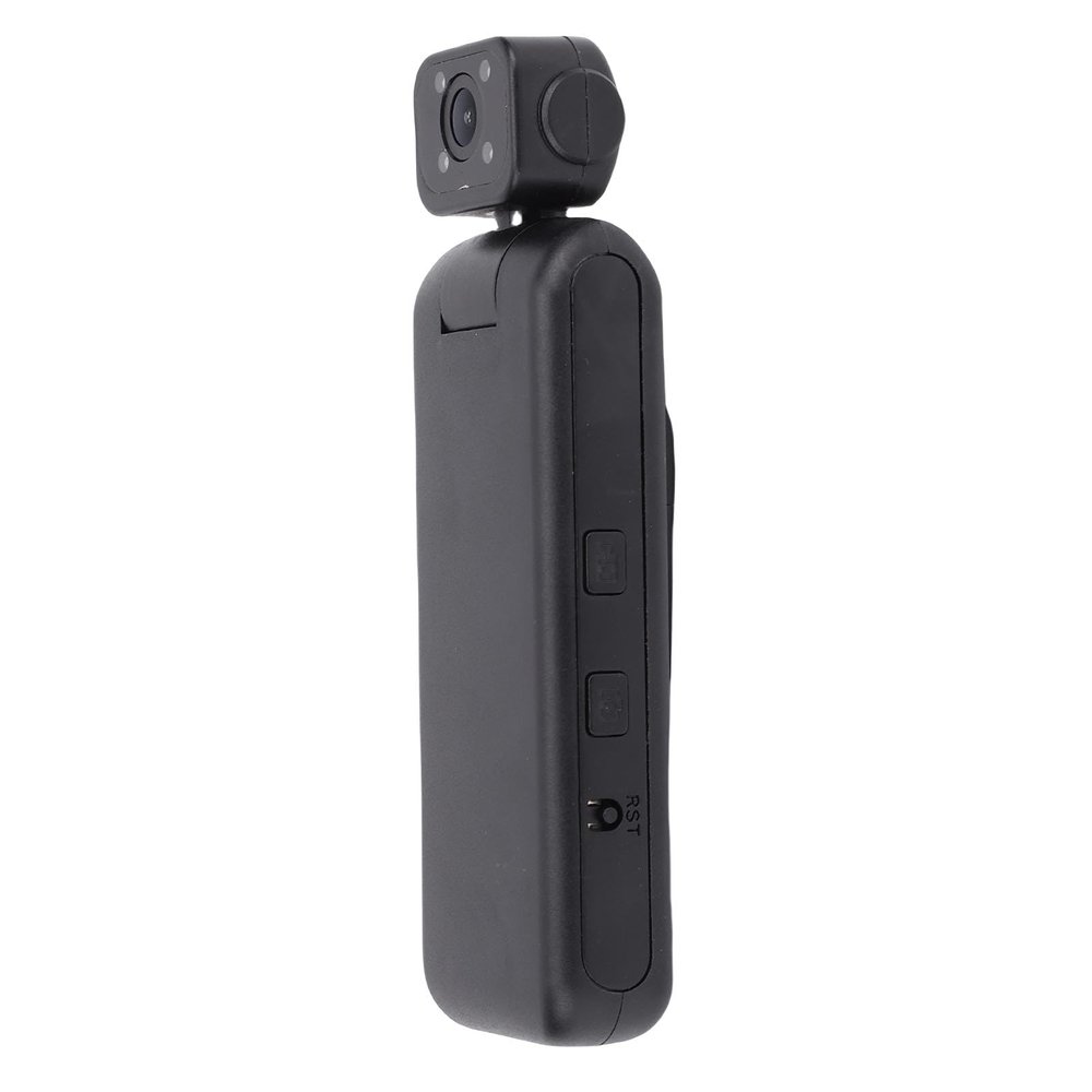 Pomya Portable Camcorder 2K HD Video Camera with 355 Degree Rotatable Wide Angle Lens, Anti Shake Electronic Stabilization, Night Mode, with Back Clamp for Vlogging Sports Travel