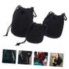OKUMEYR 3Pcs Neoprene Camera Lens Bag Drawstring Pouch for Cameras Moisture Scratch Protection Versatile Storage for Lens Accessories view 3