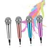 ERINGOGO 2Pcs Mini Song Microphone Portable Recording Mic for Smartphones Easy Plug and Play Compatible with Audio Jack for Karaoke and Voice Recording Rose Gold view 3