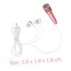 ERINGOGO 2Pcs Mini Song Microphone Portable Recording Mic for Smartphones Easy Plug and Play Compatible with Audio Jack for Karaoke and Voice Recording Rose Gold view 4
