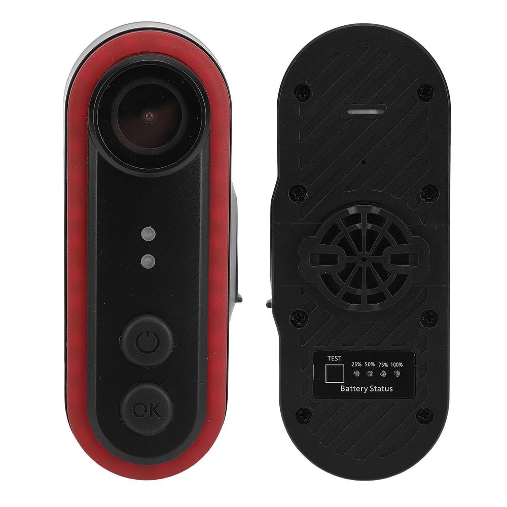 Zunate Bike Camera with Tail Light, 1080P HD Sports Action Camera, Outdoor Cycling Rear View Cameras with Mount, IPX6 Water Proof, 150 Wide Angle Dash Cam (64GB)