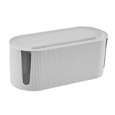 KALLORY Socket Storage Box Plastic Cord Management Organizer for Power Strips Detachable Design for Easy Cleaning for Home Office Use Keeps Cables Tidy Accessible