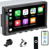 Alondy Double Din Car Stereo Compatible with [Wireless] Apple CarPlay Android Auto 7" Touchscreen Bluetooth AM/FM Radio USB (Fast Charge 3A) Backup Camera view 1