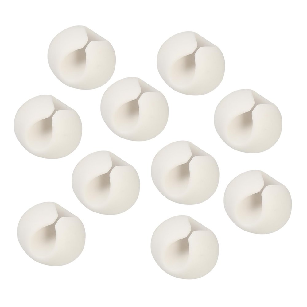 SHOWERORO 10Pcs Self Adhesive Wire Organizer Clips Versatile Cable Holder for Home Office Durable Desk Wire Fixer to Keep Cables Tidy and Safe for Chargers and Accessories