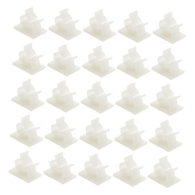 POPETPOP 100Pcs Adjustable Self-Adhesive Cable Clips for Wire Management White Cord Organizers for Home Office Desk Easy Installation Cable Holders