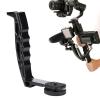 Aluminum Alloy L Bracket Extended Single Handle Grip Compatible for Crane 2 Ronin S Gimbal with Multiple 1/4in 3/8in Threads Cold Shoe Ergonomic Design Lightweight Portable view 3