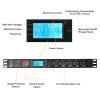 19 Inch 6 C13 Metered PDU Rack Mount Power Distribution Units, 110-250V 15A 1U Rackmount Surge Protector Power Strip with Power Meter and OLED Screen Amp Voltage Display view 2