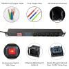 19 Inch 6 C13 Metered PDU Rack Mount Power Distribution Units, 110-250V 15A 1U Rackmount Surge Protector Power Strip with Power Meter and OLED Screen Amp Voltage Display view 4