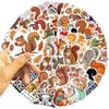 50 PCS Cute Red Squirrel Wall Decal Nursery Animal Wall Sticker Removable Peel and Stick Wall Art Decor for Kid Baby Classroom Preschool Living Room Playroom Bedroom School (Squirrel) view 2
