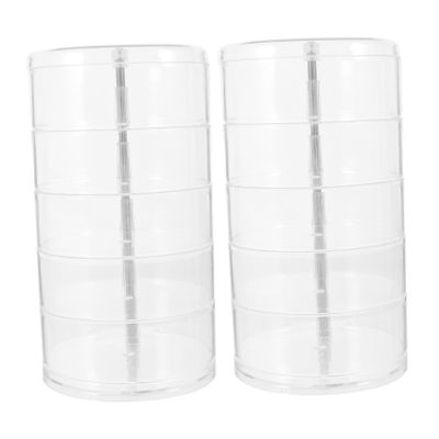 Beavorty 2Pcs Multi Cord Organizer Box Rotating Storage for Jewelry and Cables Durable Cord Management for Home and Office Use