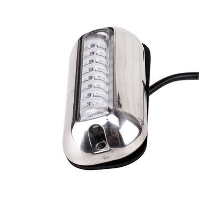 Happyyami 50W Stainless Steel LED Underwater Bridge Lamp Ship Light for Pontoon and Fishing Boats Efficient Blue Light Easy Flush Mount Installation