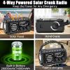 Aivica 20000mah Emergency Radio, SW/NOAA/AM/FM Weather Radio, Solar Powered Hand Crank Chager with Bige Batery Powered,Portable,Cellphone Charge,SOS,Flashlight for Emergency/Home (Black) view 4