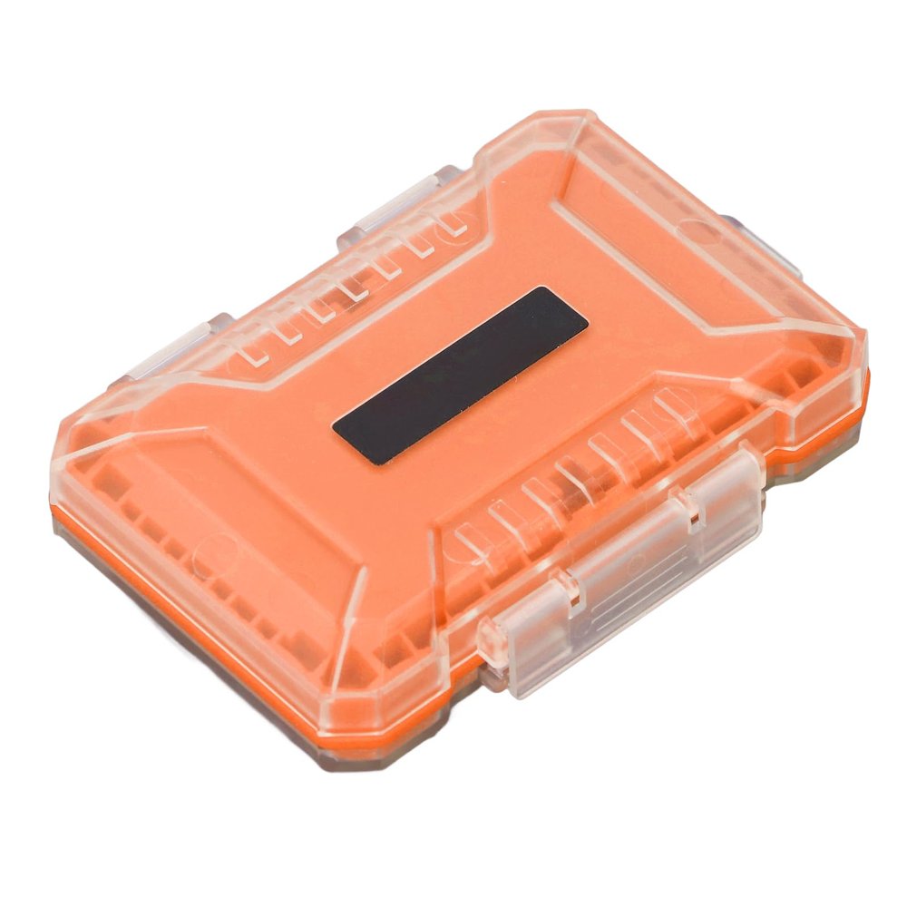 Dpofirs Memory Card Case with ShockResistant Interior - ABS & TPE Organizer for Outdoor Storage (Orange)