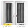 NICETOWN Grey 100% Blackout French Door Curtain with Tieback for Glass view 2