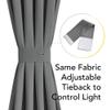 NICETOWN Grey 100% Blackout French Door Curtain with Tieback for Glass view 4