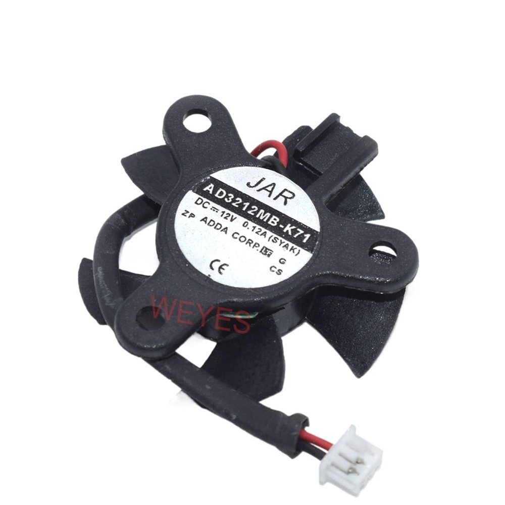1pc 12V Graphics Card Cooler AD3212MB-K71 0.12A 2Pins Video Card Cooling Fan AD3212MB-K71