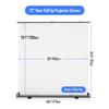 4K 3D Mobile Projection Screen, 60" 72" 80" 92" Ultra HD Manual Floor Pull Up Movie Screen for Home Theater Cinema Indoor Outdoor Backyard(72 Inch) view 2