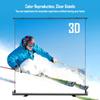 4K 3D Mobile Projection Screen, 60" 72" 80" 92" Ultra HD Manual Floor Pull Up Movie Screen for Home Theater Cinema Indoor Outdoor Backyard(72 Inch) view 3