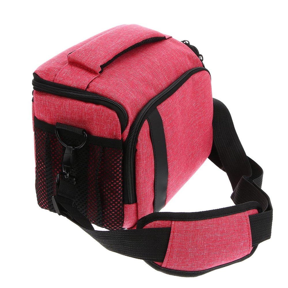 POPETPOP Camera Bladder Bag Canvas Digital Camera Storage Organizer with Shock Absorption Multi Pocket Design Lightweight for Pink