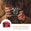 POPETPOP Camera Bladder Bag Canvas Digital Camera Storage Organizer with Shock Absorption Multi Pocket Design Lightweight for Pink view 3