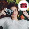 POPETPOP Camera Bladder Bag Canvas Digital Camera Storage Organizer with Shock Absorption Multi Pocket Design Lightweight for Pink view 4