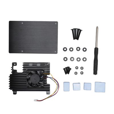 Aluminium Alloy Protective Case for 5 Anti Scratch Cooling Metal Housing with Fan Heat Conduction Sheets Sturdy Durable Shell for 5 Motherboard