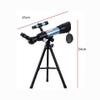 Astronomical Refracting Telescope,with 360C Rotating Bracket, for Beginners Travel Astronomical Telescope,Blue view 2
