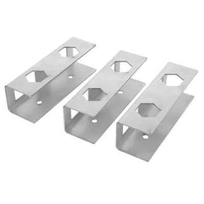 POPETPOP 3Pcs Under Desk Laptop Mount Sturdy Metal Shelf Holder for Laptops Secure Storage Bracket for Space Saving Organization Sleek Design