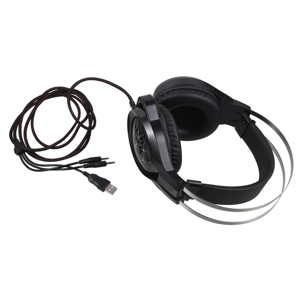 DIYEAH 1Pc Luminous Gaming Headset with Microphone Wired Over Ear Headphone for Comfortable Long Gaming Sessions Stylish Design with Ambient Noise Isolation for Laptop