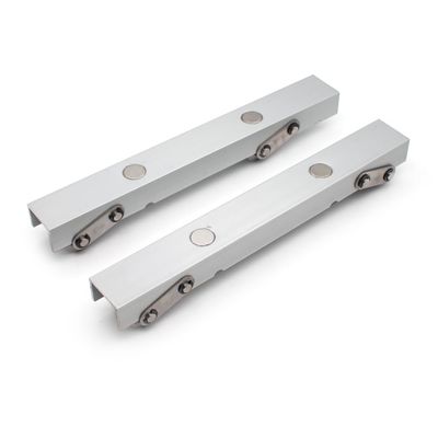 2PCS/Set Portable Horizontal Fiber Optic Cable Spool Holder Stand Aluminum Alloy Reel Winder with Magnetic Storage 150KG Load