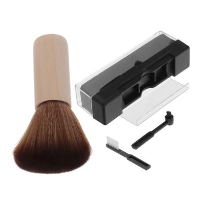 DIYEAH 1Set Vinyl Record Cleaning Kit Set with Wooden Handle Static Brush for Record Care Gentle Bristles for Optimal Sound Quality Essential Turntable Accessories for Vinyl